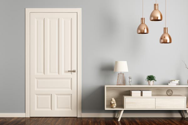 Interior door and stylish decor